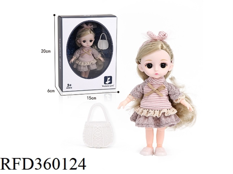 16.5CM 6 INCH JOINT BARBIE DOLL (WITH HANDBAG)