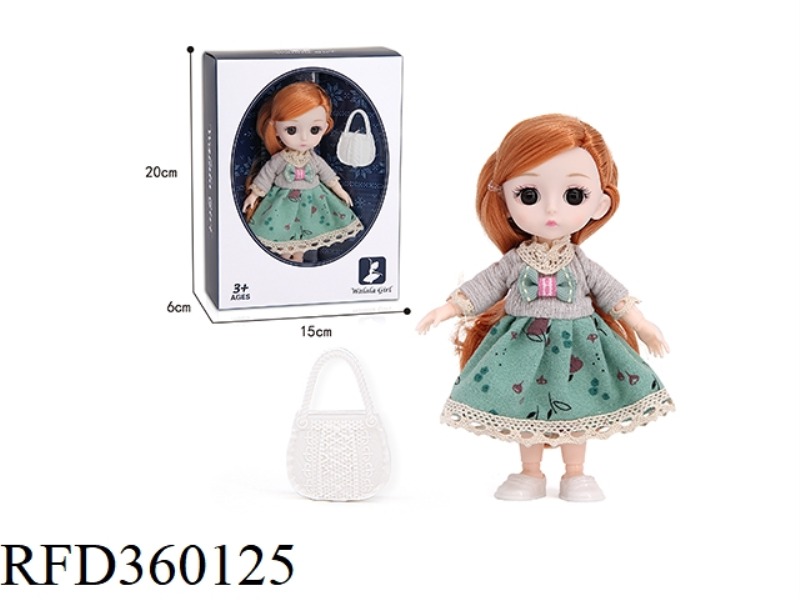 16.5CM 6 INCH JOINT BARBIE DOLL (WITH HANDBAG)