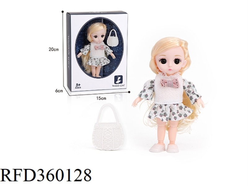 16.5CM 6 INCH JOINT BARBIE DOLL (WITH HANDBAG)