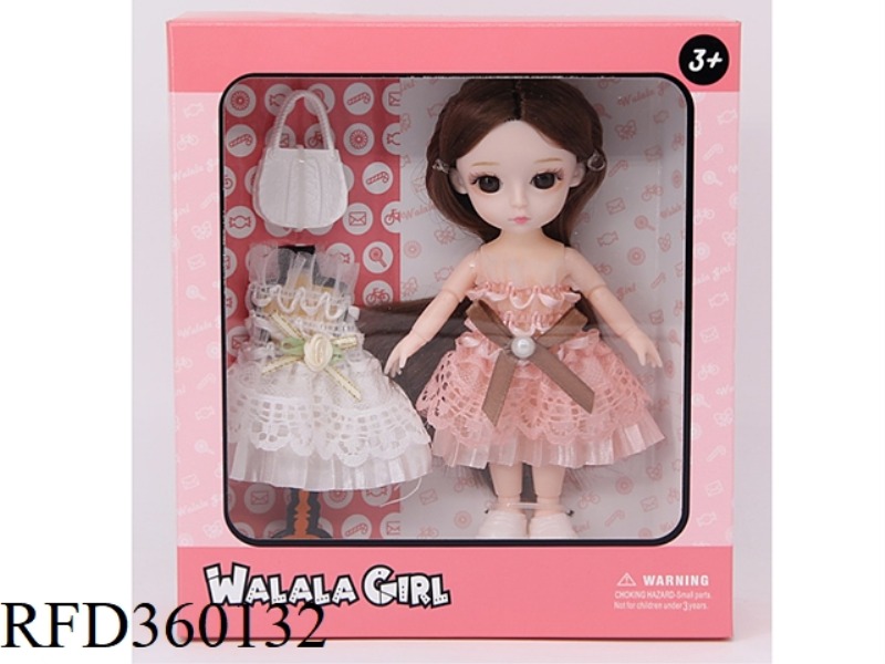 16.5CM 6 INCH ARTICULATED BARBIE DRESS-UP DOLL (WITH HANDBAG)