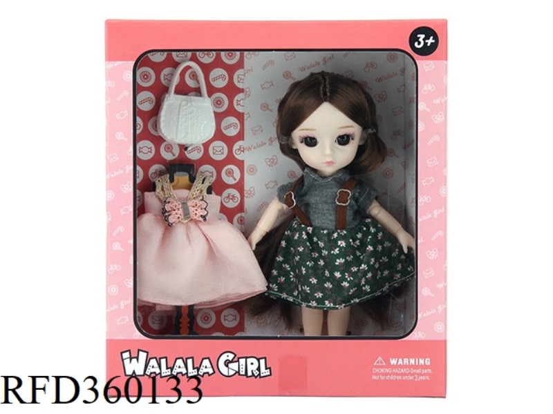 16.5CM 6 INCH ARTICULATED BARBIE DRESS-UP DOLL (WITH HANDBAG)