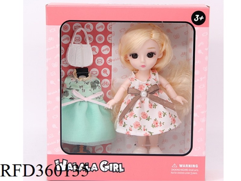 16.5CM 6 INCH ARTICULATED BARBIE DRESS-UP DOLL (WITH HANDBAG)