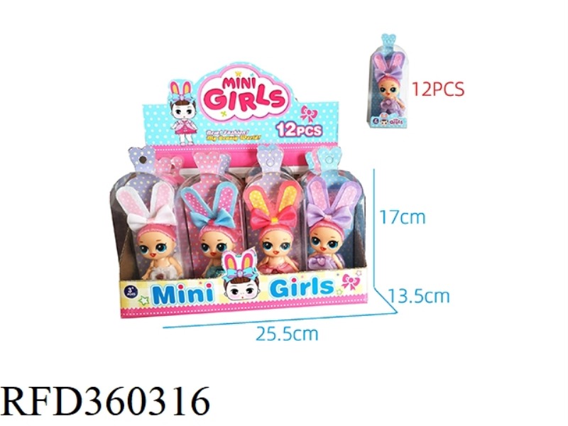 RABBIT EARS 2.5 INCH SOLID BODY/12PCS