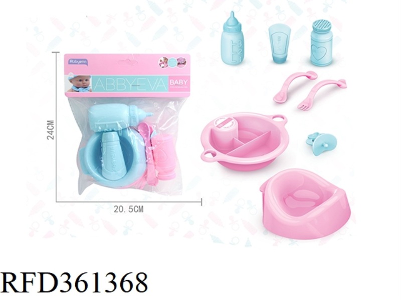 EIGHT-PIECE BABY FEEDING SET