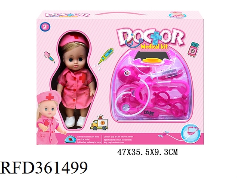 PINK NURSE DOLL SET