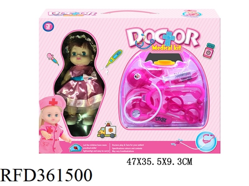 PINK NURSE DOLL SET