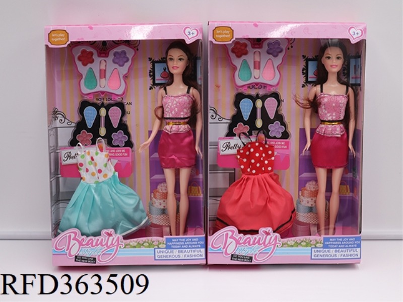 11.5-INCH SOLID FASHION BABY DOLL WITH COSMETICS AND HIGH-END DRESS