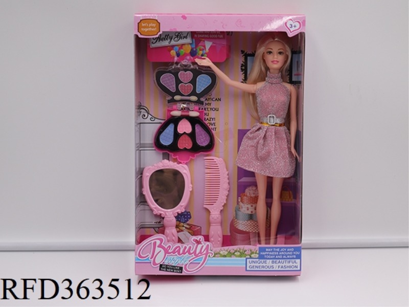 11.5-INCH SOLID FASHION BABY DOLL WITH COSMETICS AND LARGE COMB MIRROR