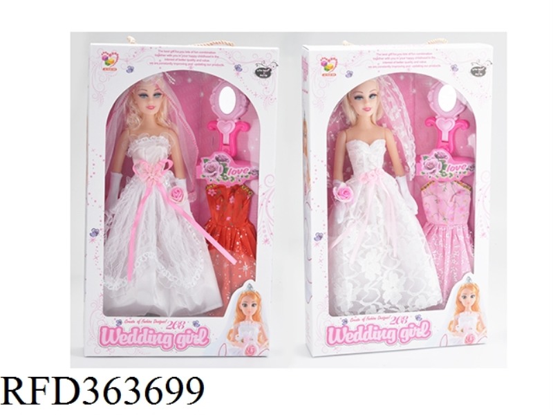18 INCHES MUSIC AND LIGHT FASHION WEDDING DRESS SET FOR GIRLS