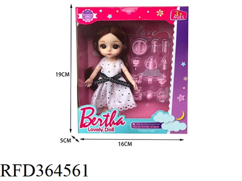 6 INCH 13 JOINT 3D EYE FASHION BESA DOLL/REAL BODY