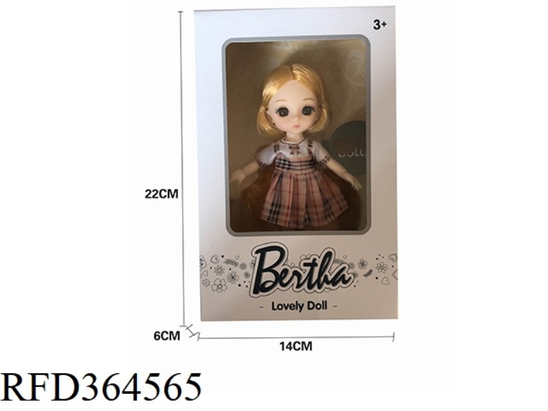 6 INCH 13 JOINT 3D EYE FASHION DOLL/REAL BODY