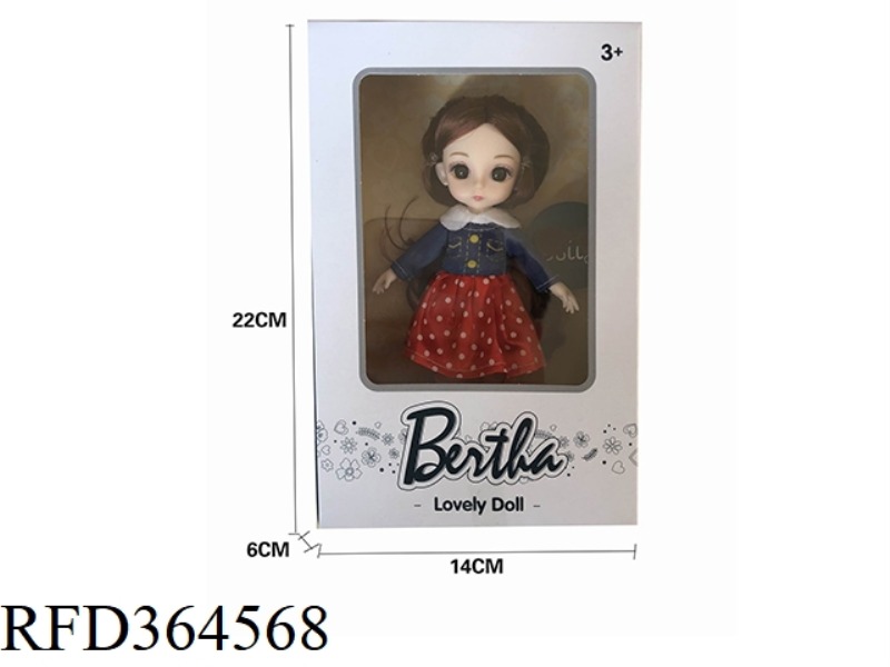6 INCH 13 JOINT 3D EYE FASHION DOLL/REAL BODY