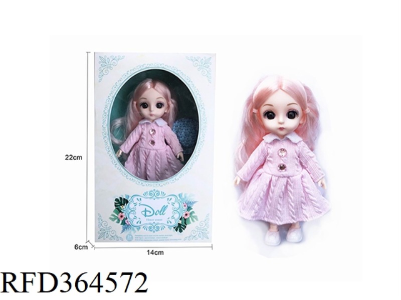 6 INCH 13 JOINT 3D EYE FASHION DOLL/REAL BODY