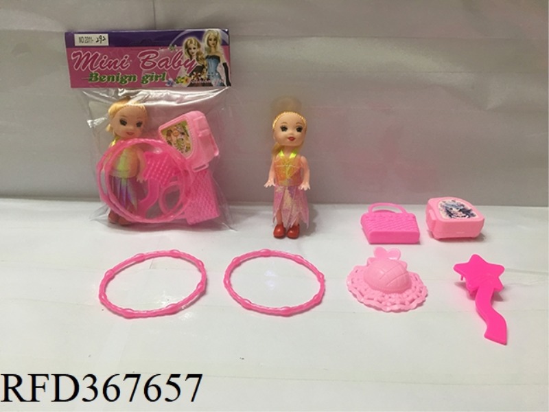 3 INCH SMALL BARBIE 6 PIECE SET