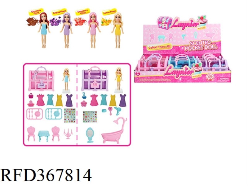 SCENTED BARBIE SET JEWELRY BOX (9PCS)