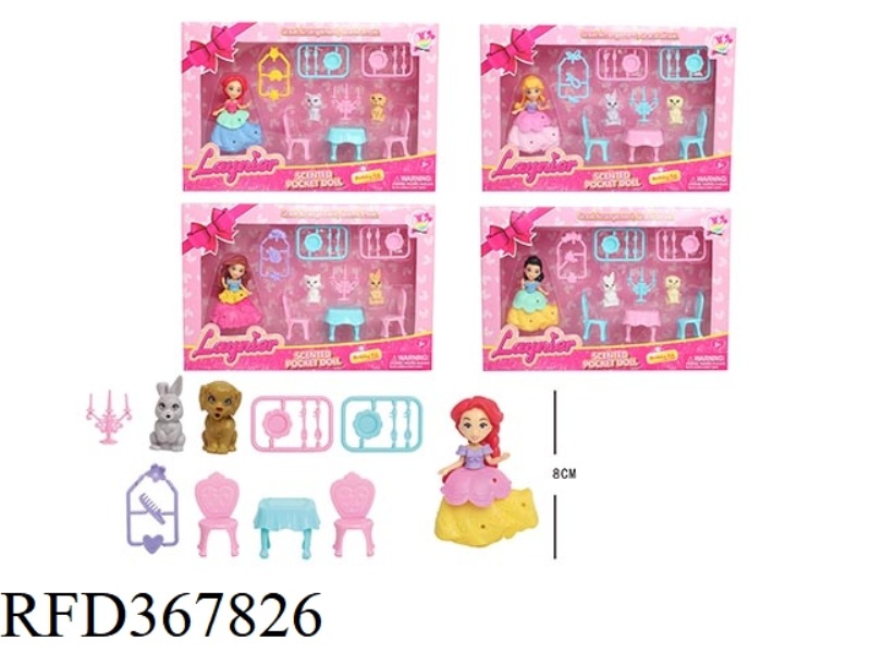 3.5 INCH FRAGRANCE DRESSING LITTLE PRINCESS + DINING TABLE