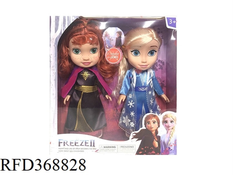 14 INCH VINYL FROZEN BARBIE WITH THEME SONG, LIGHT AND MUSIC DOUBLE SET