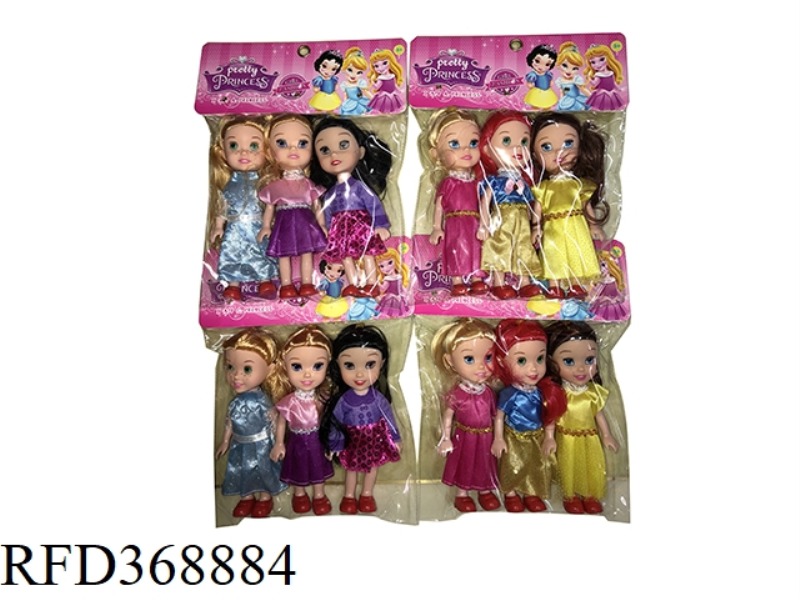6-INCH PRINCESS BODY 3 PACKS 6 MIXED PACKS