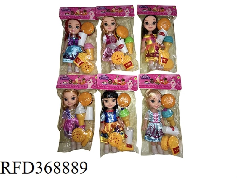 10 INCH SIX PRINCESS EMPTY BODY. 6 DENTIST SUITS ASSORTED