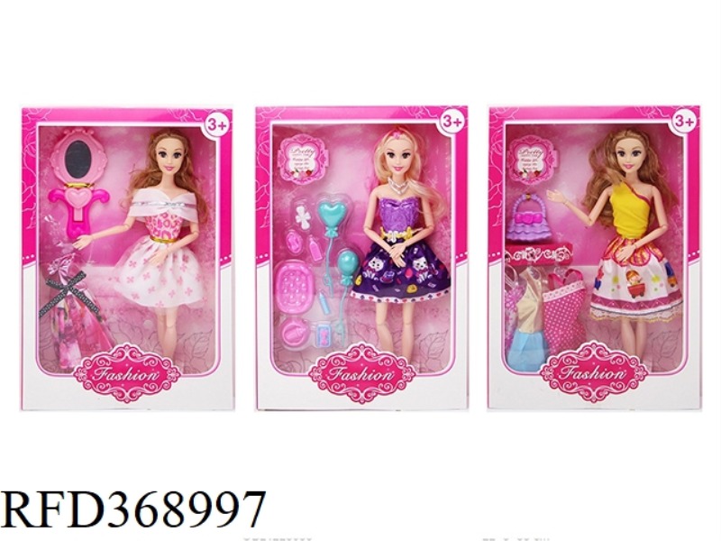 11.5-INCH REAL 11-JOINT BARBIE WITH VARIOUS ACCESSORIES AS SHOWN IN THE THREE MIXED MODELS