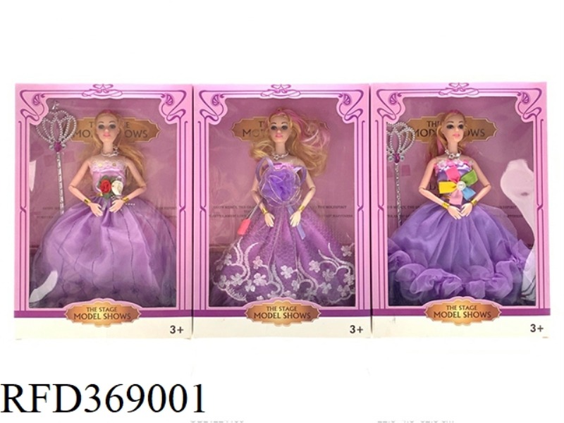 11.5-INCH SOLID BODY 9-JOINT BARBIE FIREWORK DRESS WITH SCEPTER AND THREE ASSORTMENTS