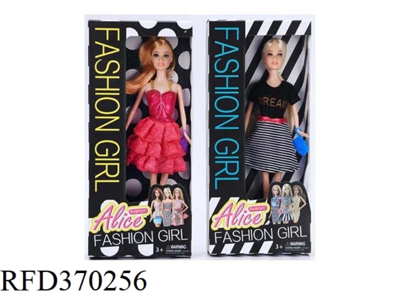 11.5-INCH SOLID BODY WORKING HAND BARBIE FASHION SKIRT 2 ASSORTED WITH SMALL BAG