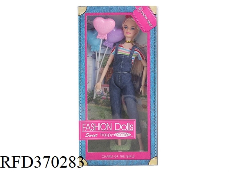 11.5 INCH SOLID FASHION BARBIE WITH BALLOONS