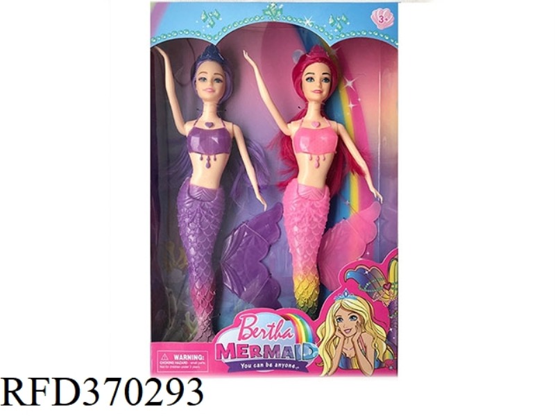 14-INCH SOLID MERMAID WITH LIGHT AND MUSIC THEME TWO SETS