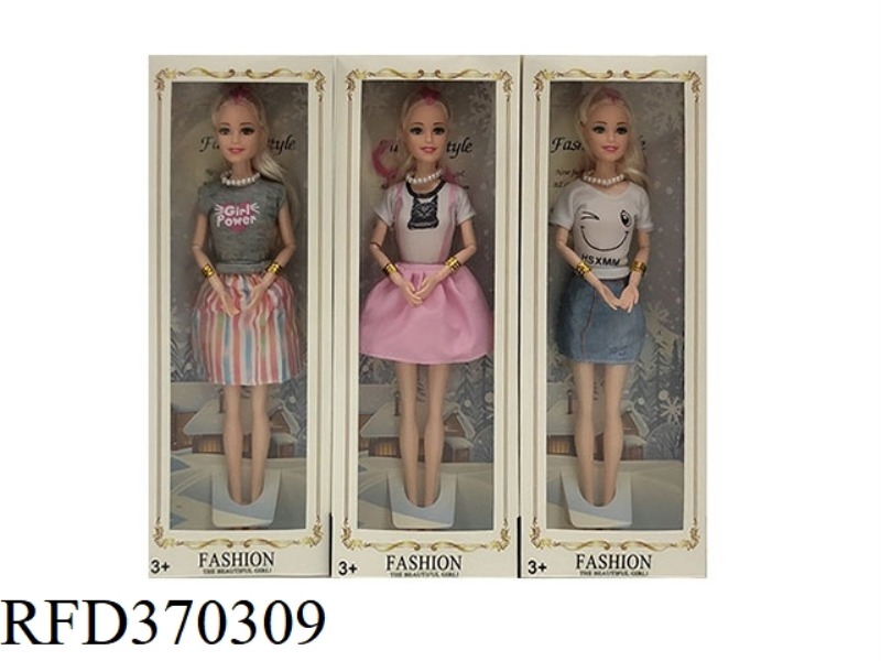 9-JOINT 11.5-INCH SOLID BARBIE DISPLAY BOX WITH 3 SKIRTS