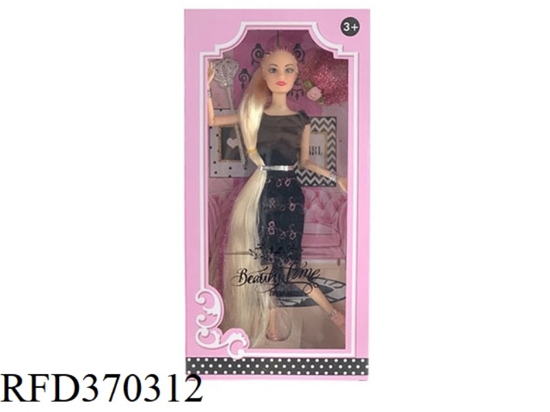 11.5-INCH 12-JOINT REAL LONG HAIR DRESS BARBIE