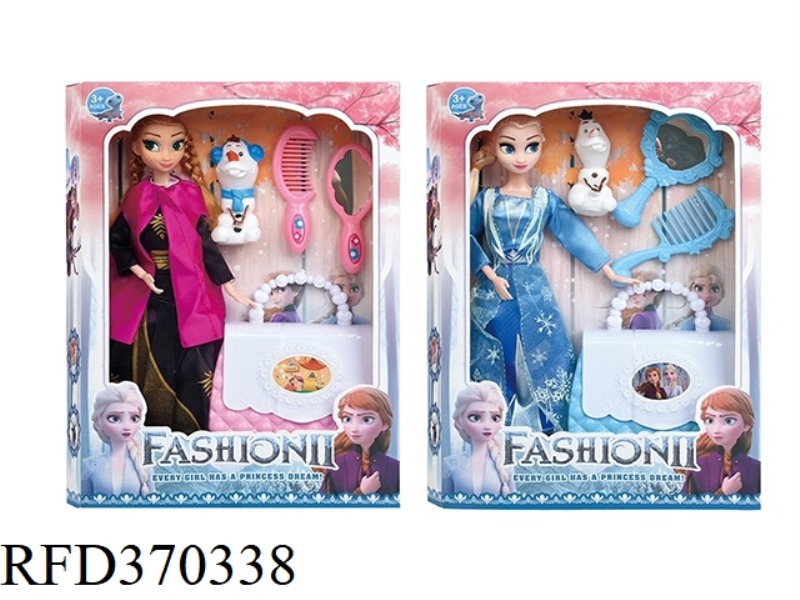 11.5 INCH SOLID BODY 9 JOINTS FROZEN WITH SNOW TREASURE, HANDBAG MIRROR COMB