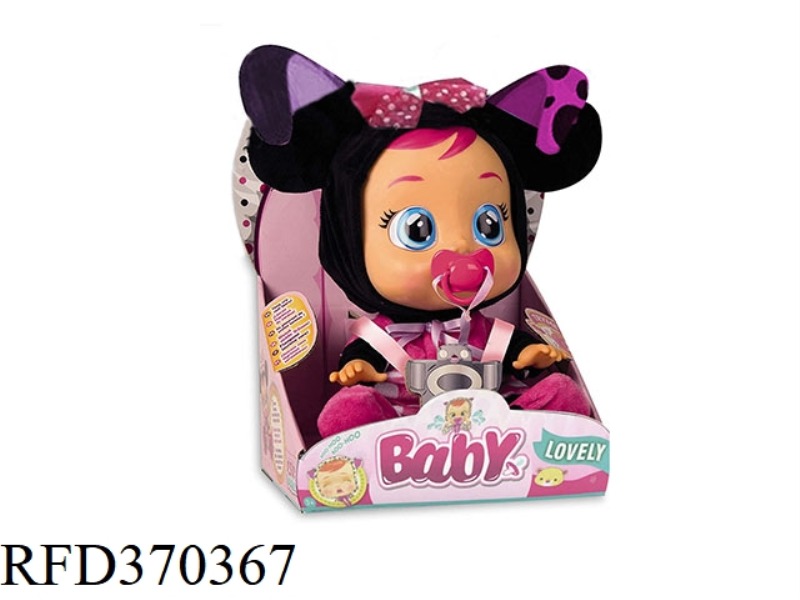 THE 3RD GENERATION MINNIE 14-INCH VINYL CRYING DOLL WITH 4 SOUNDS DAD.MOTHER.ANGRY.CRY DOLL WITH PAC