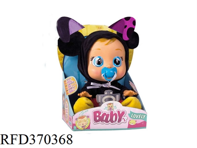 THE 3RD GENERATION MICKEY 14-INCH VINYL CRYING DOLL WITH 4 SOUNDS DAD.MOTHER.ANGRY.CRY DOLL WITH PAC
