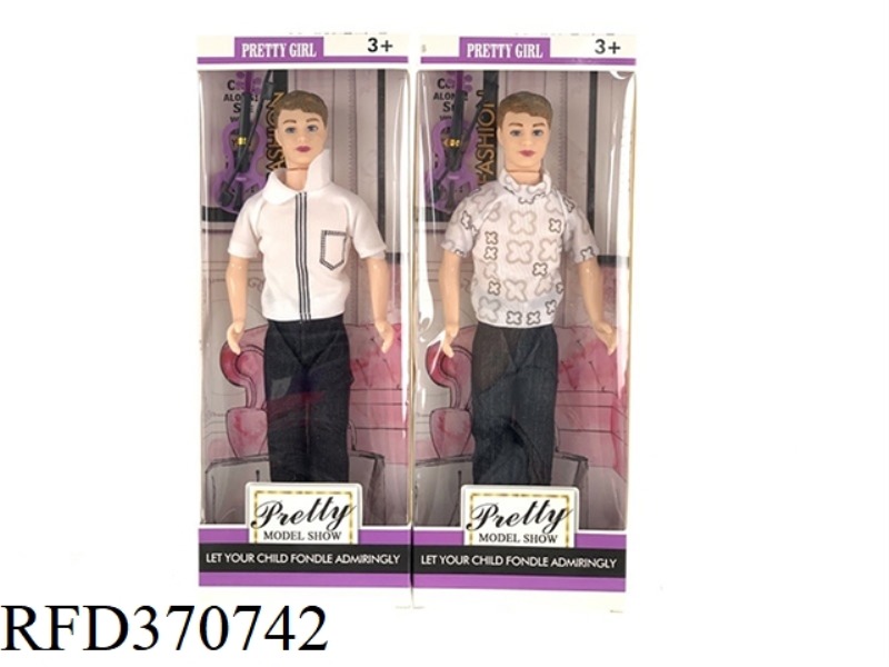 11.5-INCH LIVE HAND CHARM MEN WITH VIOLIN ACCESSORIES TWO ASSORTED