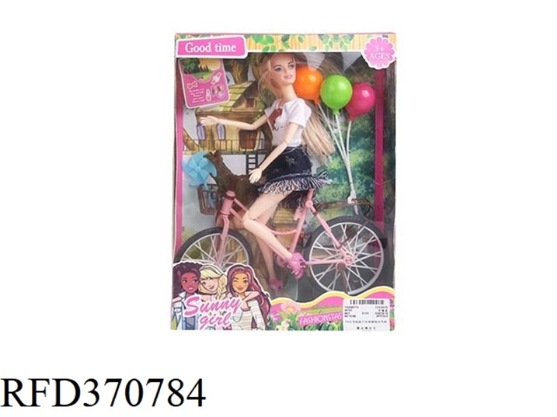 11.5 INCH FASHION BARBIE BIKE WITH BALLOON WINDMILL 11 JOINTS