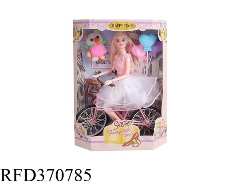 11.5 INCH FASHION BARBIE BIKE WITH BALLOON BEAR 11 JOINTS