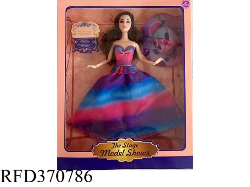 11.5-INCH 9-JOINT FASHION SHOW DRESS BARBIE WITH BIG HAT
