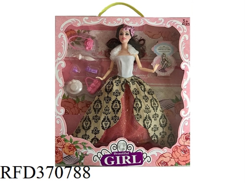 11.5-INCH 9-JOINT FASHION SHOW DRESS BARBIE WITH HAT BLISTER CAMERA