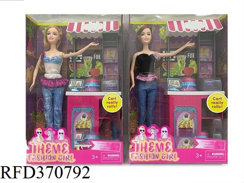 11.5 INCH LIVE HAND FASHION BARBIE WITH KITCHEN AND BATHROOM ACCESSORIES