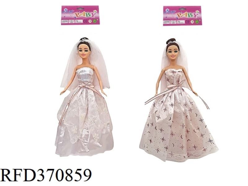 11.5 INCH REAL BODY WEDDING DRESS PRINCESS BARBIE TWO ASSORTED