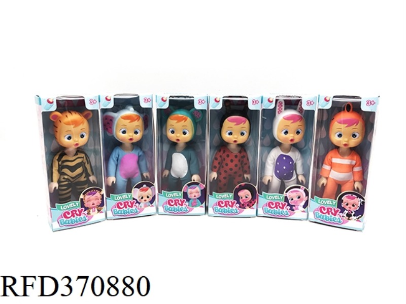 6-INCH SOLID BODY CRYING DOLL CAN DRINK WATER AND SHED TEARS 6 ASSORTMENTS