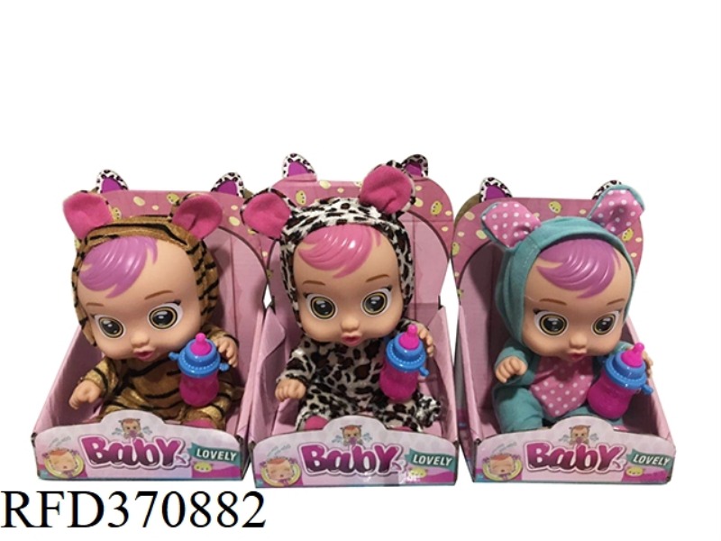 THE 10-INCH VINYL CRYING DOLL CAN DRINK WATER AND SHED TEARS WITH FOUR-TONE MUSIC DAD.MOTHER.ANGRY.C