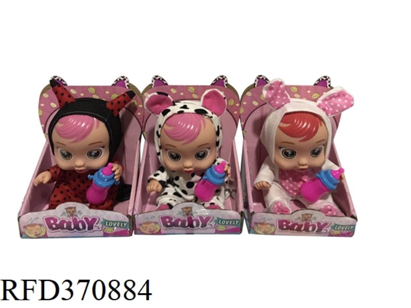 THE 10-INCH VINYL CRYING DOLL CAN DRINK WATER AND SHED TEARS WITH FOUR-TONE MUSIC DAD.MOTHER.ANGRY.C