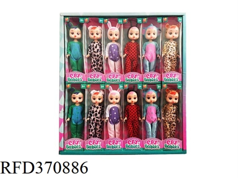 9 INCH SOLID BODY CRYING DOLL 6 12PCS MIXED
