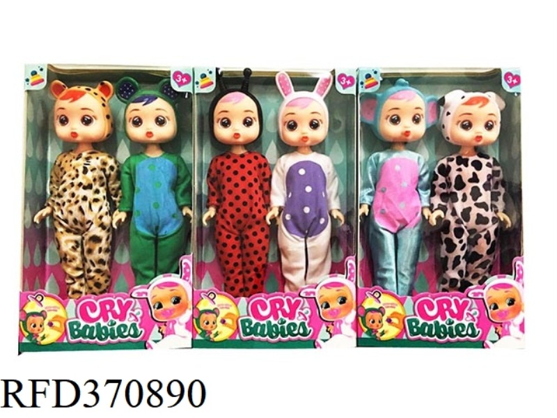 9 INCH SOLID BODY CRYING DOLL DOUBLE MIX