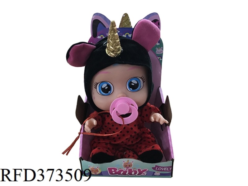THE 2ND GENERATION UNICORN 14-INCH VINYL CRYING DOLL WITH 4 SOUNDS OF MUSIC WITH PACIFIER DOLL WITH
