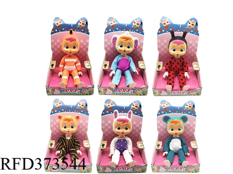 6-INCH SOLID BODY CRYING DOLL 6 ASSORTED