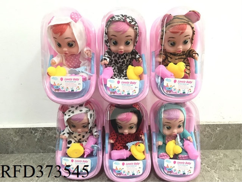 10-INCH VINYL CRYING DOLL CAN DRINK WATER AND REALLY SHED TEARS, WITH FOUR TONES OF MUSIC, SHAKER, 6