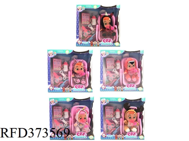 9-INCH VINYL CRYING DOLL CAN DRINK WATER AND REALLY SHED TEARS, WITH FOUR TONES OF MUSIC, WITH PACIF