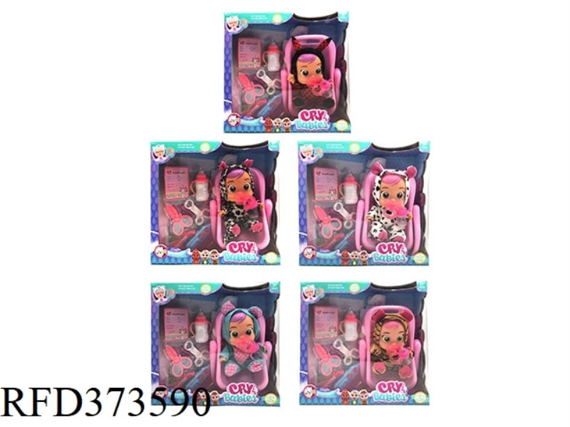 9-INCH VINYL CRYING DOLL CAN DRINK WATER AND REALLY SHED TEARS, WITH FOUR TONES OF MUSIC, WITH PACIF